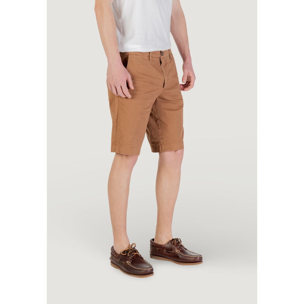 Beige bomullsbermuda