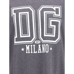 Dolce & Gabbana Gray Cotton T-Shirt