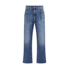 Dolce & Gabbana Blue Cotton Relaxed Fit Jeans
