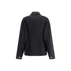 Max Mara Black Fleece Wool Coat