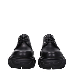 Off-White Black Leather Oxfords And Derbies
