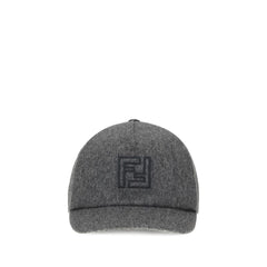 Fendi Gray Wool Cap (Baseball Hat)