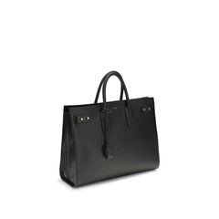 Saint Laurent Black Calf Leather Bos Taurus Handbag