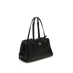 Dolce & Gabbana Black Calf Leather Bos Taurus Shoulder Bag