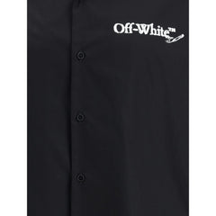 Off-White Black Cotton Pattern Shirt