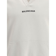 Balenciaga White Cotton Sweatshirt