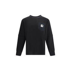 Sacai Black Cotton T-Shirt