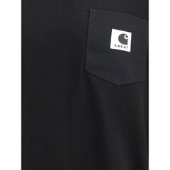 Sacai Black Cotton T-Shirt