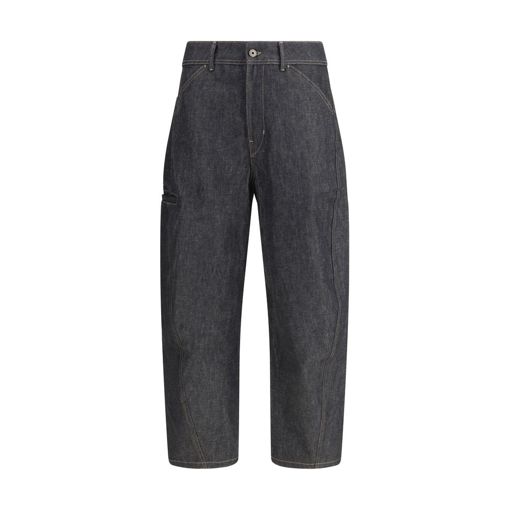 Lemaire Blue Cotton Straight-Leg Jeans