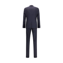 Prada Blue Fleece Wool Two-Piece Suit