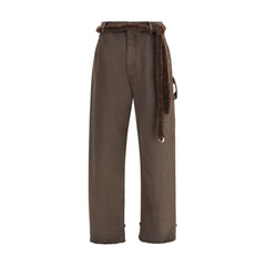 Darkpark Brown Cotton Casual Pants