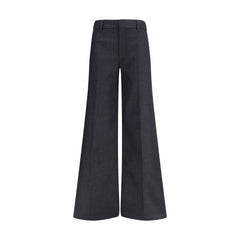 Darkpark Black Polyester Flared Pants