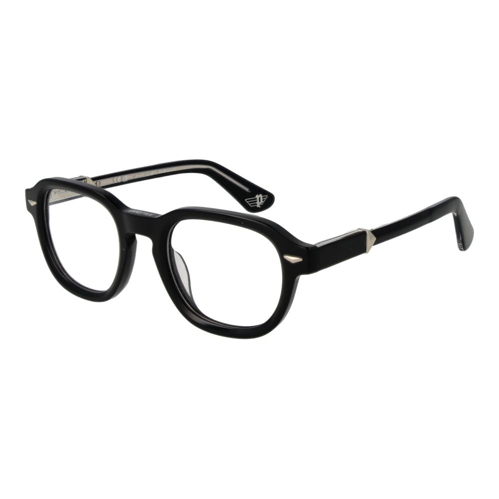 Police Black Cellulose Acetate Glasses (Frames)