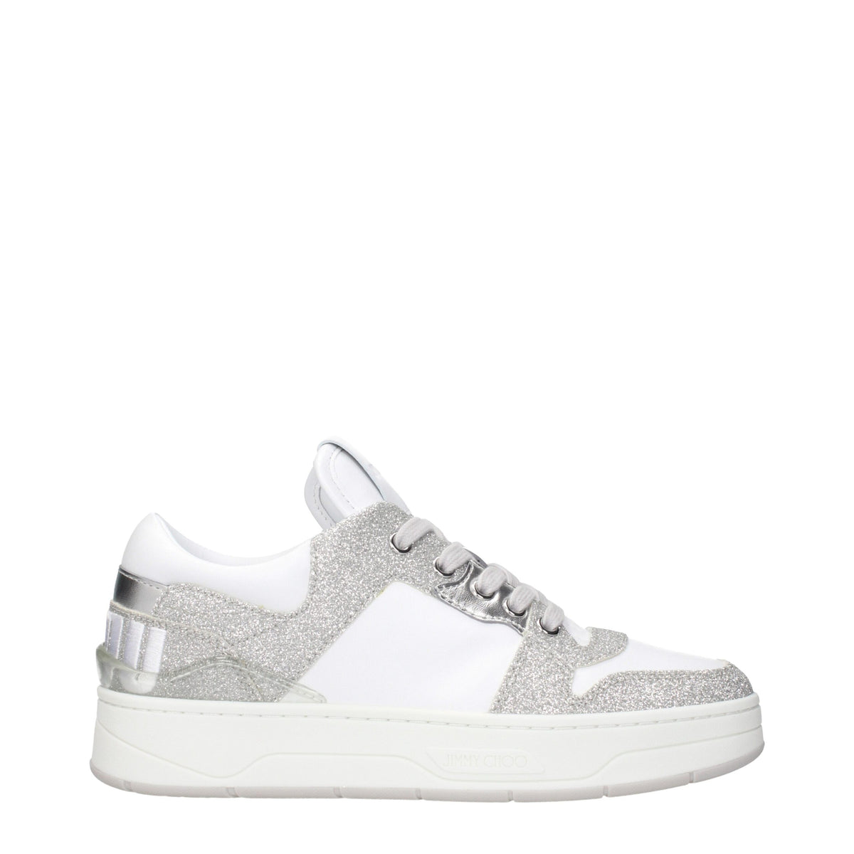 Jimmy Choo White Leather Low Top Sneakers