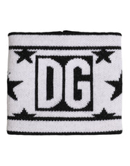 Dolce & Gabbana White Black Wool Logo #DGMILLENNIALS Wristband