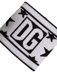 Dolce & Gabbana White Black Wool Logo #DGMILLENNIALS Wristband