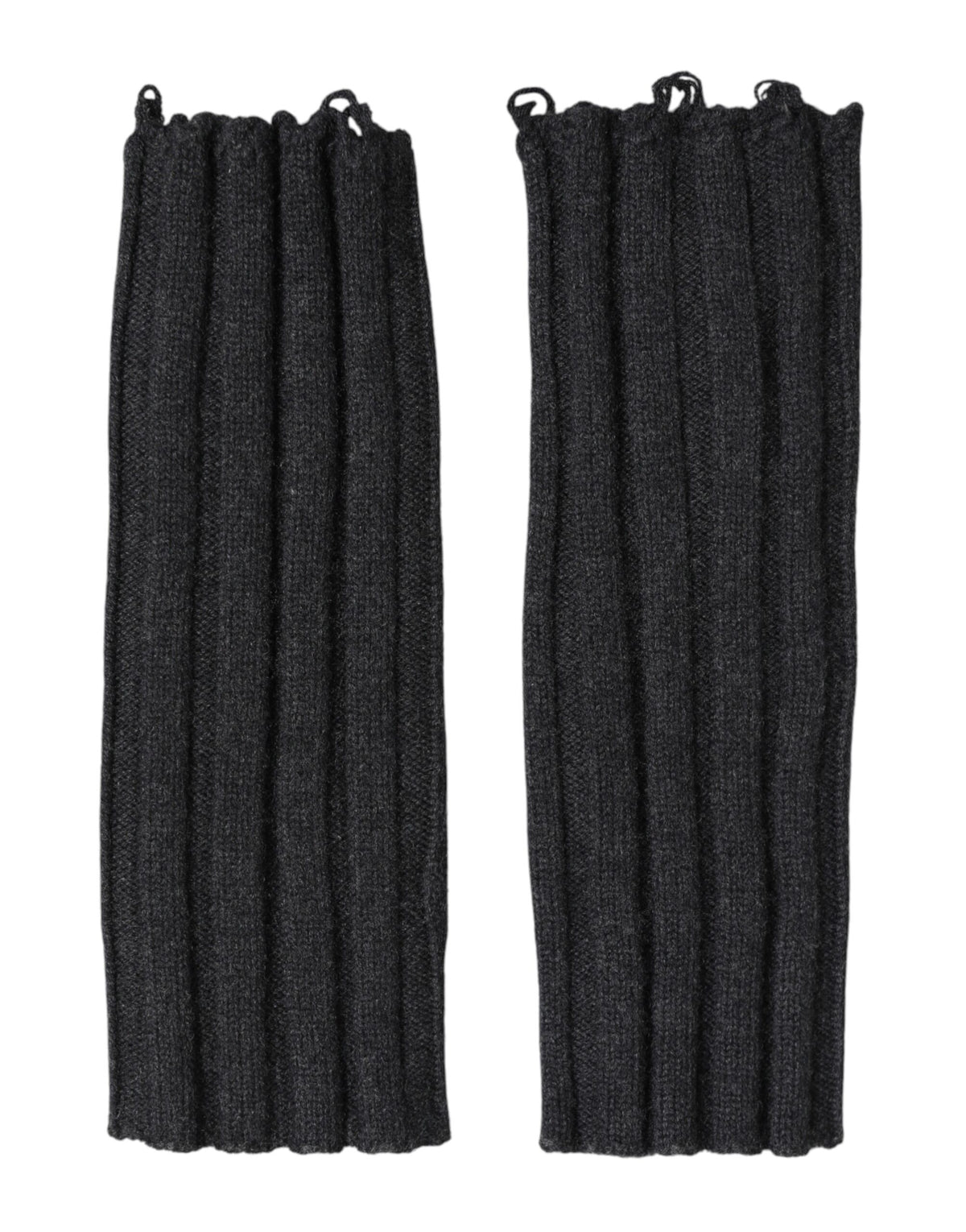 Dolce & Gabbana Black Virgin Wool Knitted Fingerless Gloves