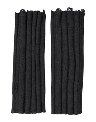 Dolce & Gabbana Black Virgin Wool Knitted Fingerless Gloves