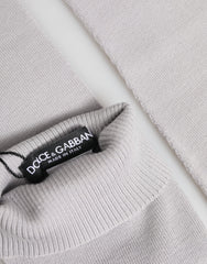 Dolce & Gabbana Gray Virgin Wool Knitted Fingerless Men Gloves