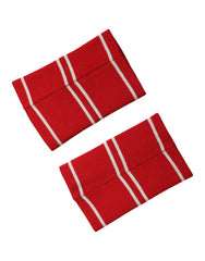Dolce & Gabbana Red White DG Logo Cotton 1 Pair One SIze Wristband