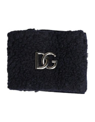Dolce & Gabbana Black Polyester Logo Plaque Men One Size Wristband