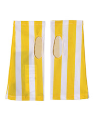 Dolce & Gabbana Yellow White Nylon Fingerless Wrist Length Gloves