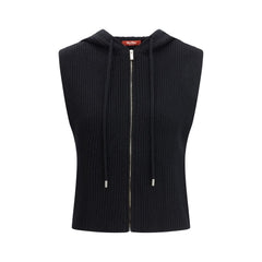 Max Mara Black Wool Sleveless Jacket