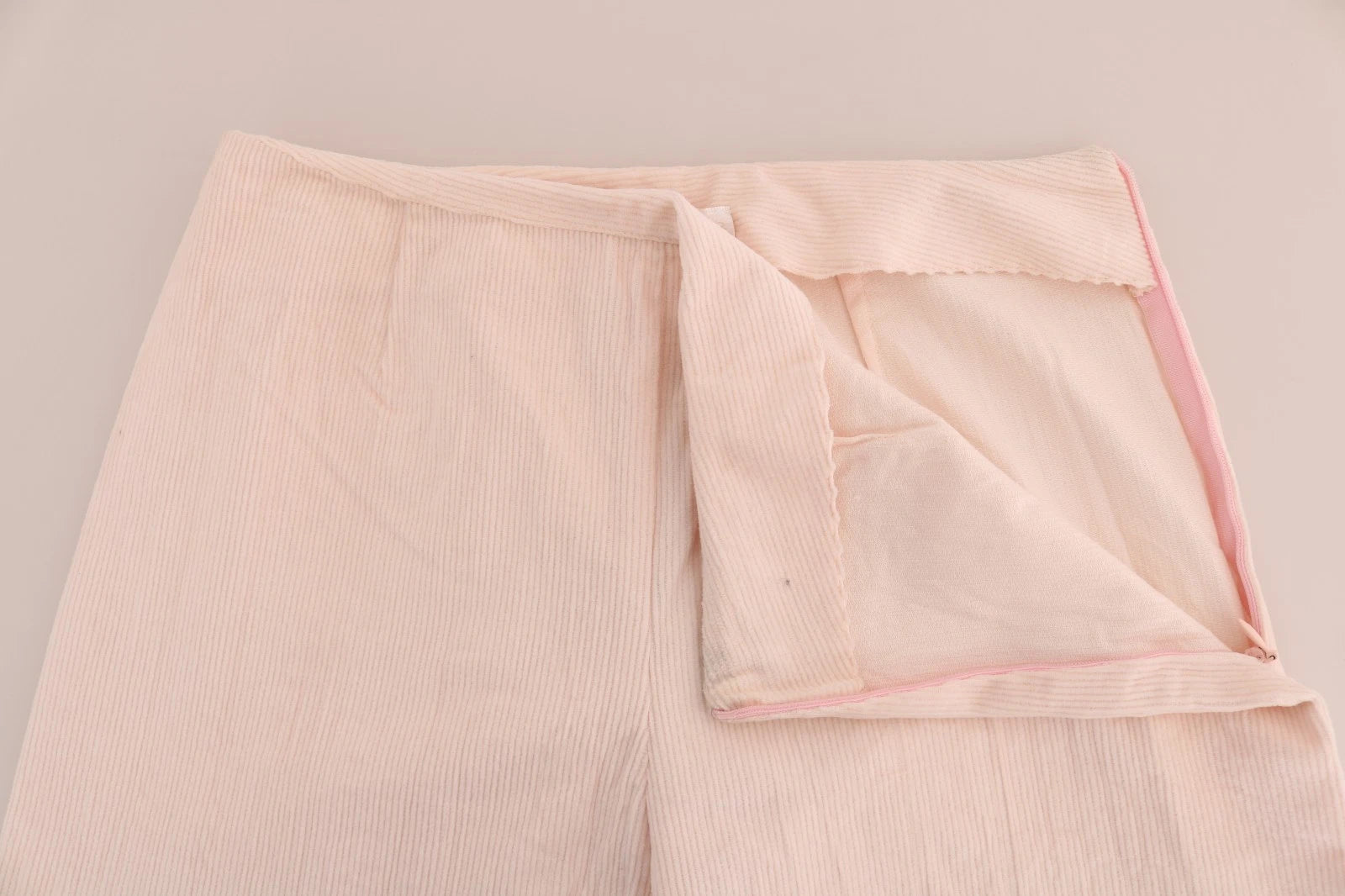 Ermanno Scervino Beige Cotton Stretch Straight Trousers Pants