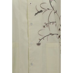 Baziszt Yellow Cotton Pattern Shirt