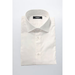 Baldinini Trend White Cotton Men Shirt