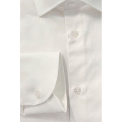 Baldinini Trend White Cotton Men Shirt