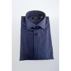Baldinini Trend Blue Cotton Men Shirt