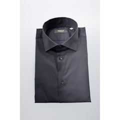 Baldinini Trend Black Cotton Men's Shirt