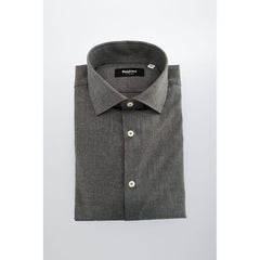 Baldinini Trend Gray Cotton Men's Shirt