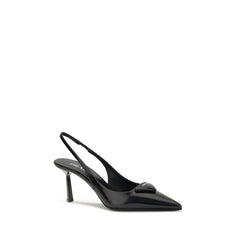 Prada Black Calf Leather Bos Taurus High Heel Pumps