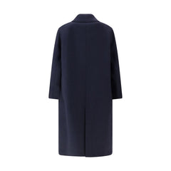 Sunflower Blue Fleece Wool Coat