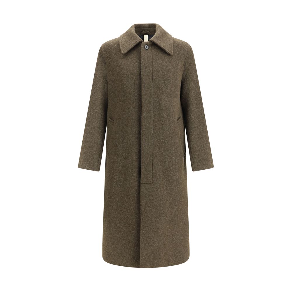 Sunflower Green Fleece Wool Coat