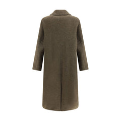 Sunflower Green Fleece Wool Coat
