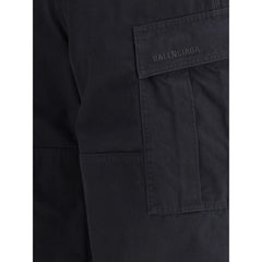 Balenciaga Black Cotton Cargo Pants