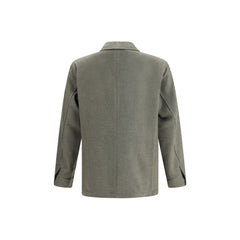 Finamore Green Fleece Wool Coat