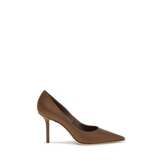 Jimmy Choo Brown Silk High Heel Pumps