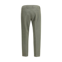 Cruna Green Cotton Casual Pants