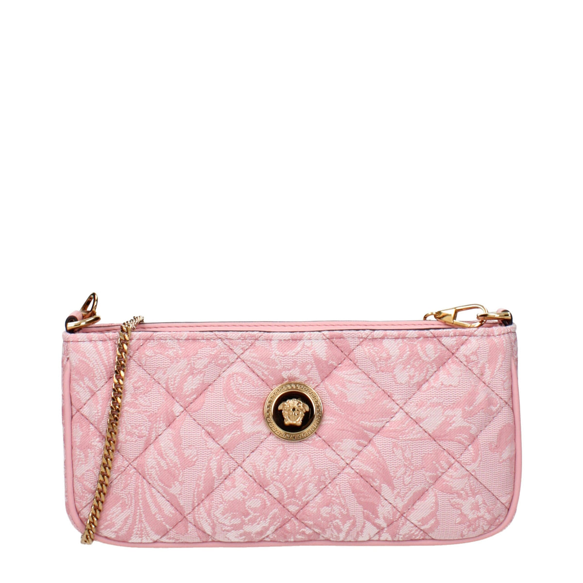 Versace Pink Fabric Crossbody Bag