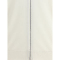 Brunello Cucinelli White Cashmere Cardigan