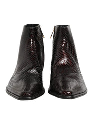 Dolce & Gabbana Bordeaux Chelsea Men Short Ankle Boots Shoes