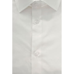 Baldinini Trend White Cotton Men Shirt