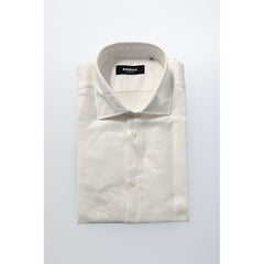 Baldinini Trend White Cotton Men's Shirt