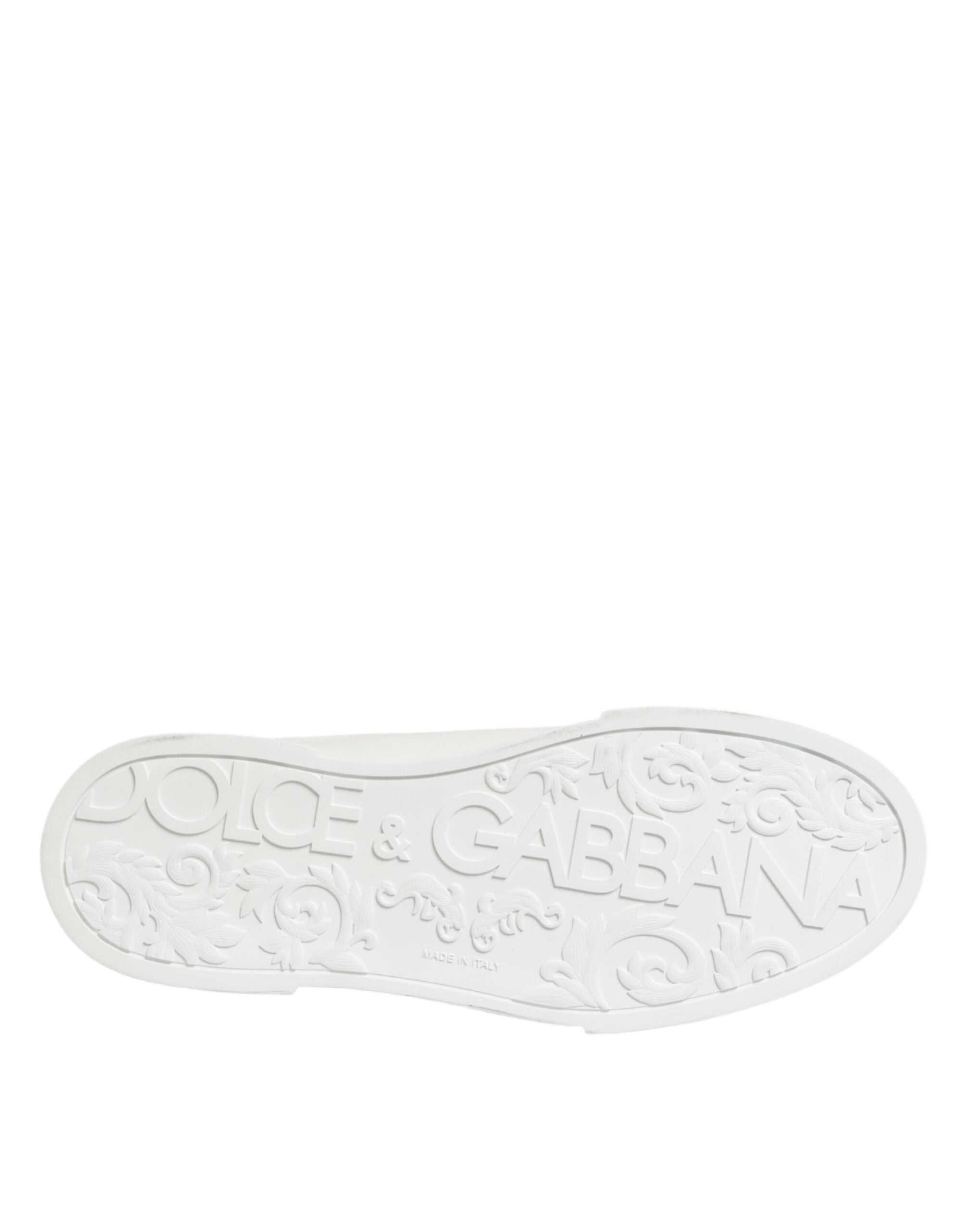 Dolce & Gabbana White Leather #DGFAMILY Men Sneakers Shoes