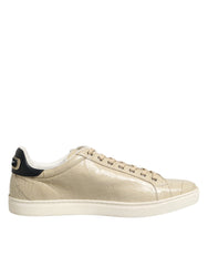 Dolce & Gabbana Beige London Low Top Leather Sneakers Shoes