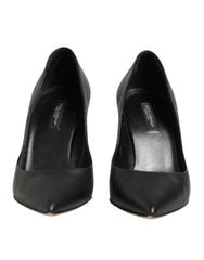 Dolce & Gabbana Black Patent Leather High Heels Pumps Shoes